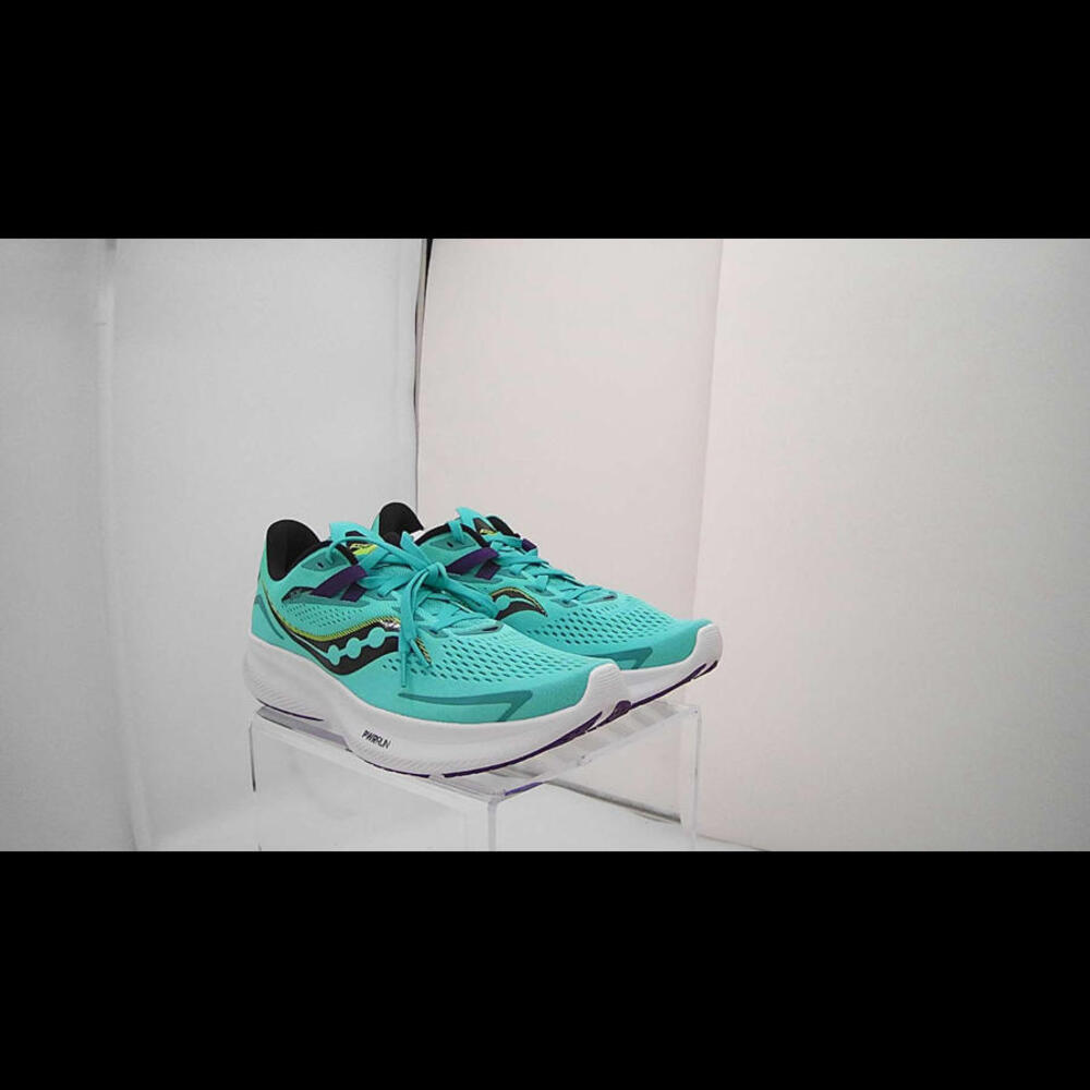 Saucony Women's Ride 15 Running Shoe, Cool Mint/Acid, 9.5